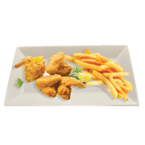 Chicken Wings with Fries - 4pc